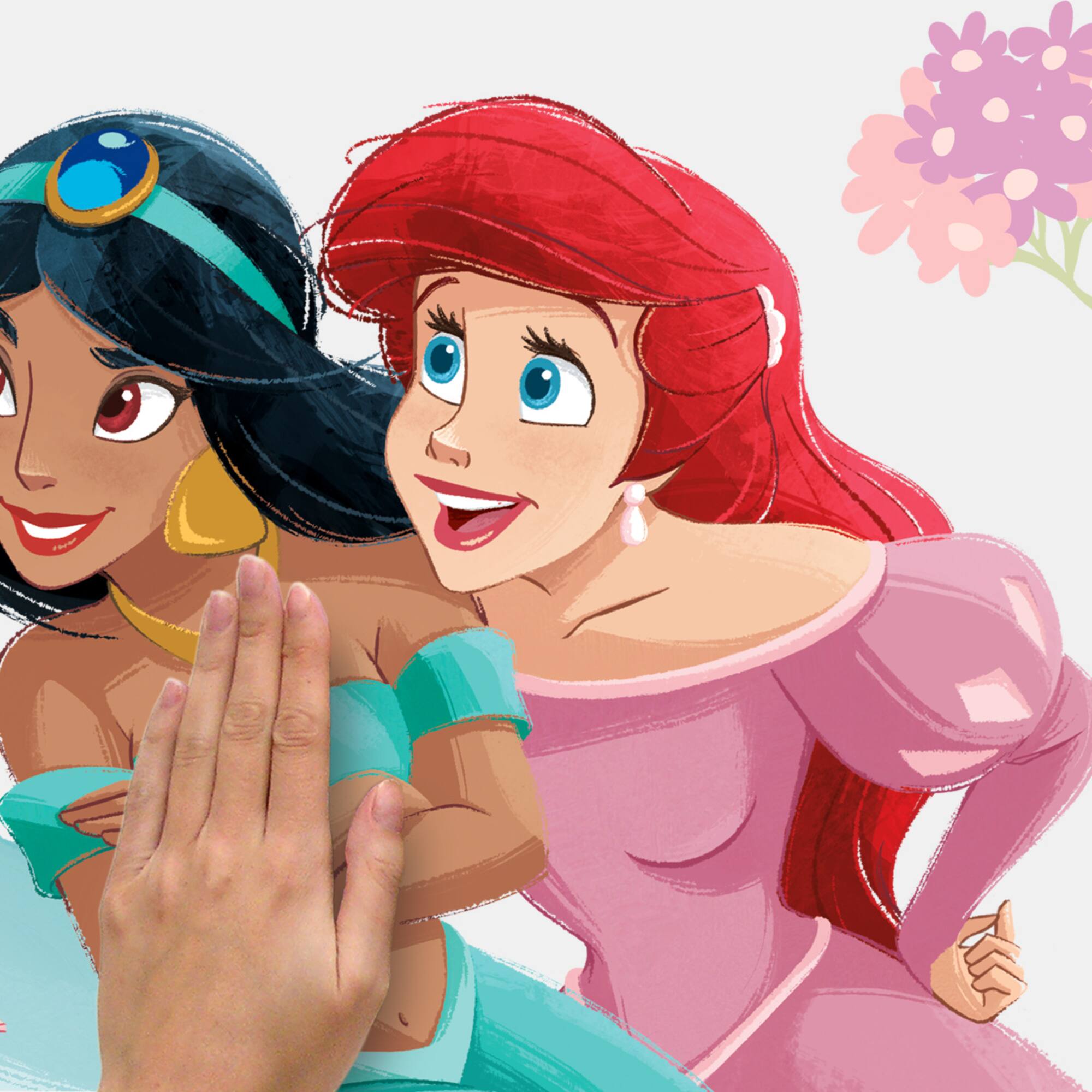 RoomMates Disney Princesses Peel & Stick Giant Wall Decal Set with Alphabet